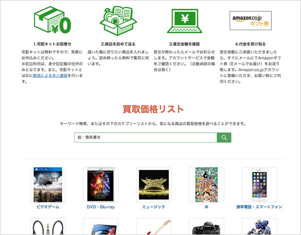 古本買取の価格が相場が分かるサービスの写真